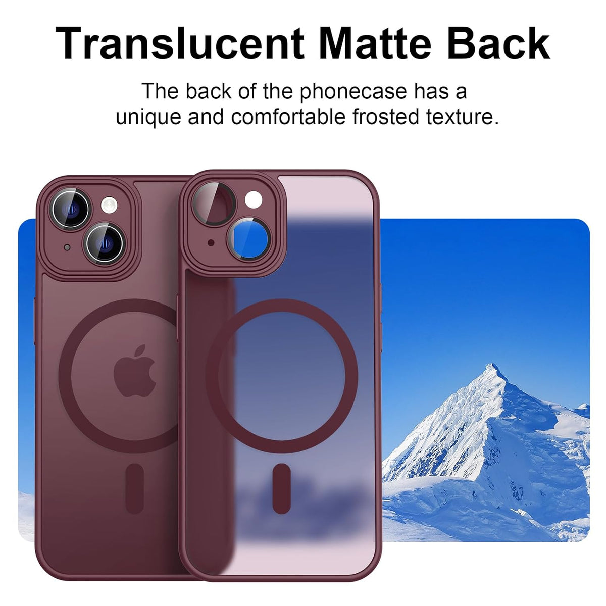 Coque Apple iPhone 13 - Rouge Bordeaux - Matte Armor MagSafe Back Cover
