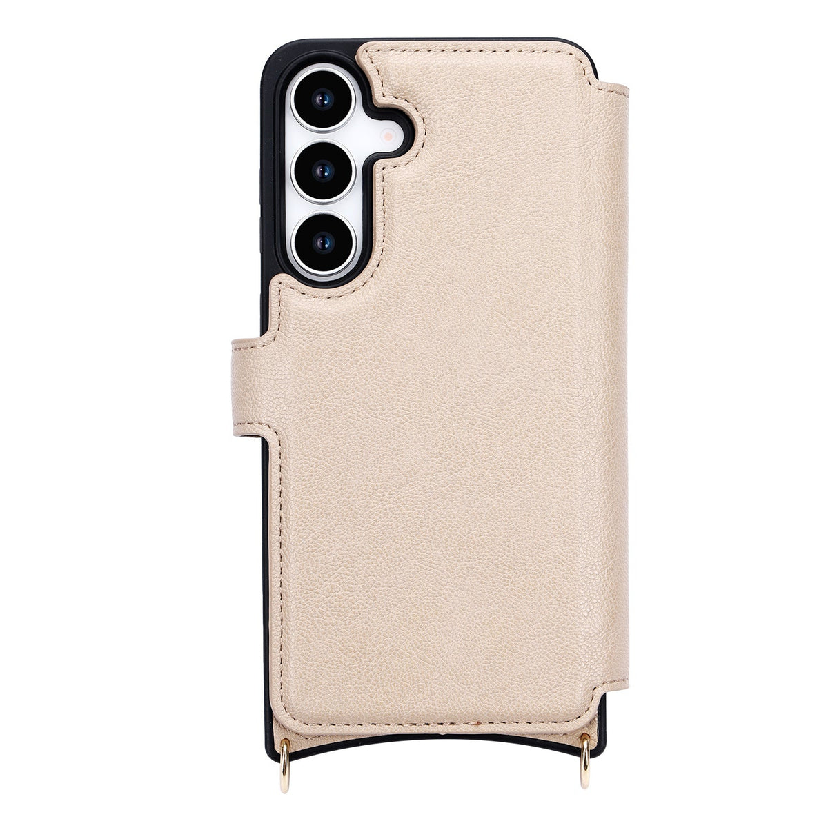 Samsung Galaxy S25 FE Hoesje - Beige - CM Amsterdam Back Cover met Telefoonkoord