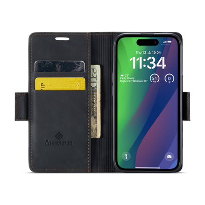 Apple iPhone 15 Plus Hülle - Charcoal Gray - Portemonnaie-MagSafe-Klapphülle mit Kartenfach
