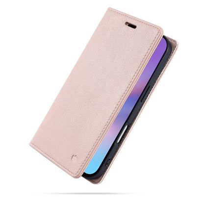 Apple iPhone 17 Pro Max Hoesje - Pale Pink - Dunne Leather-look Back Cover