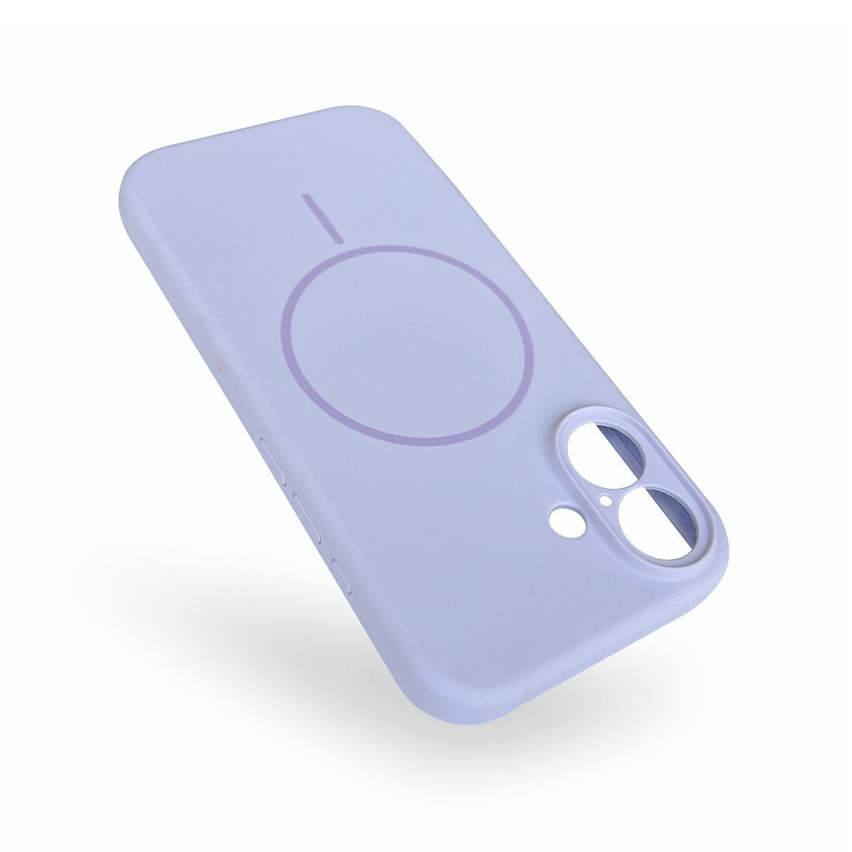 Coque pour Apple iPhone 16 - Violet - Étui arrière MagSafe en silicone liquide extra résistant avec anneau magnétique