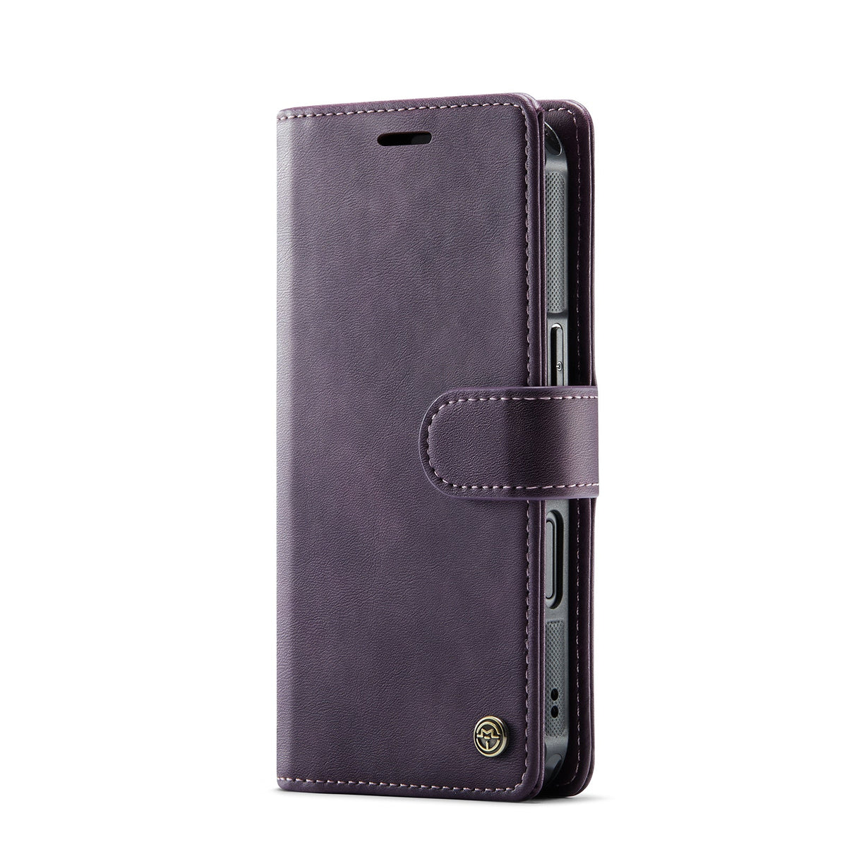 Apple iPhone 17 Case - Dark Purple - Luxury 2-in-1 MagSafe Wallet Case