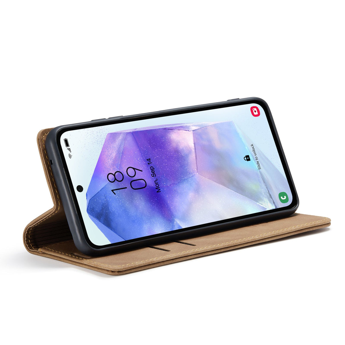 Samsung Galaxy A57 Hoesje - Sienna Brown - Dunne Bookcase