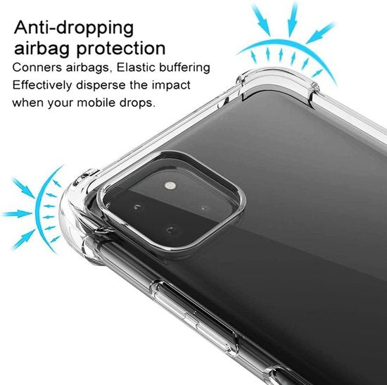 Samsung Galaxy A22 5G Hoesje - Transparant - Anti-Shock Back Cover