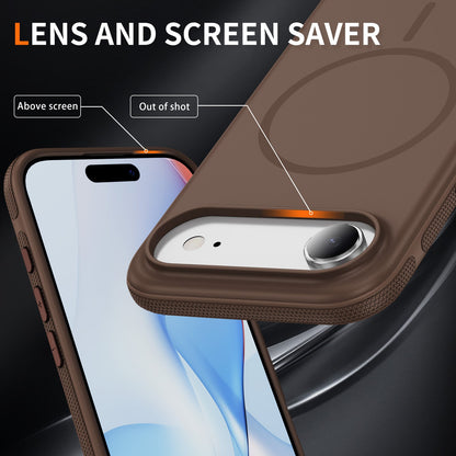 iPhone 17 Air Hoesje - Bruin - Soft Siliconen Magsafe Back Cover