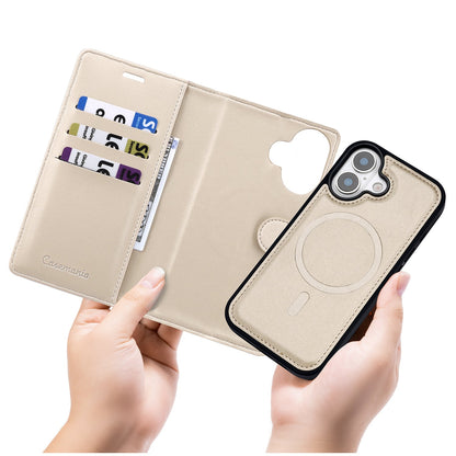 Apple iPhone 17 Hoesje - Gold - 2 in 1 Velvet Bookcase