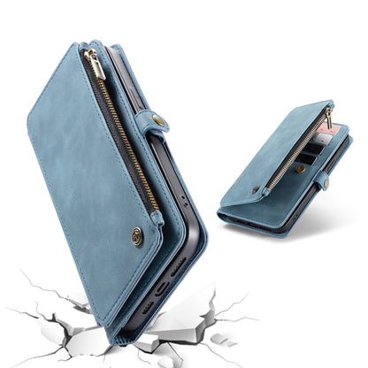 Apple iPhone 15 Plus Hoesje - Aqua Blue - Luxe MagSafe Bookcase met Rits en Telefoonkoord