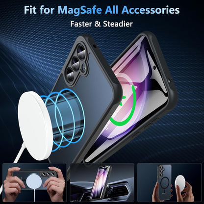 Samsung Galaxy S23 Hoesje - Blauw - Matte Armor MagSafe Back Cover