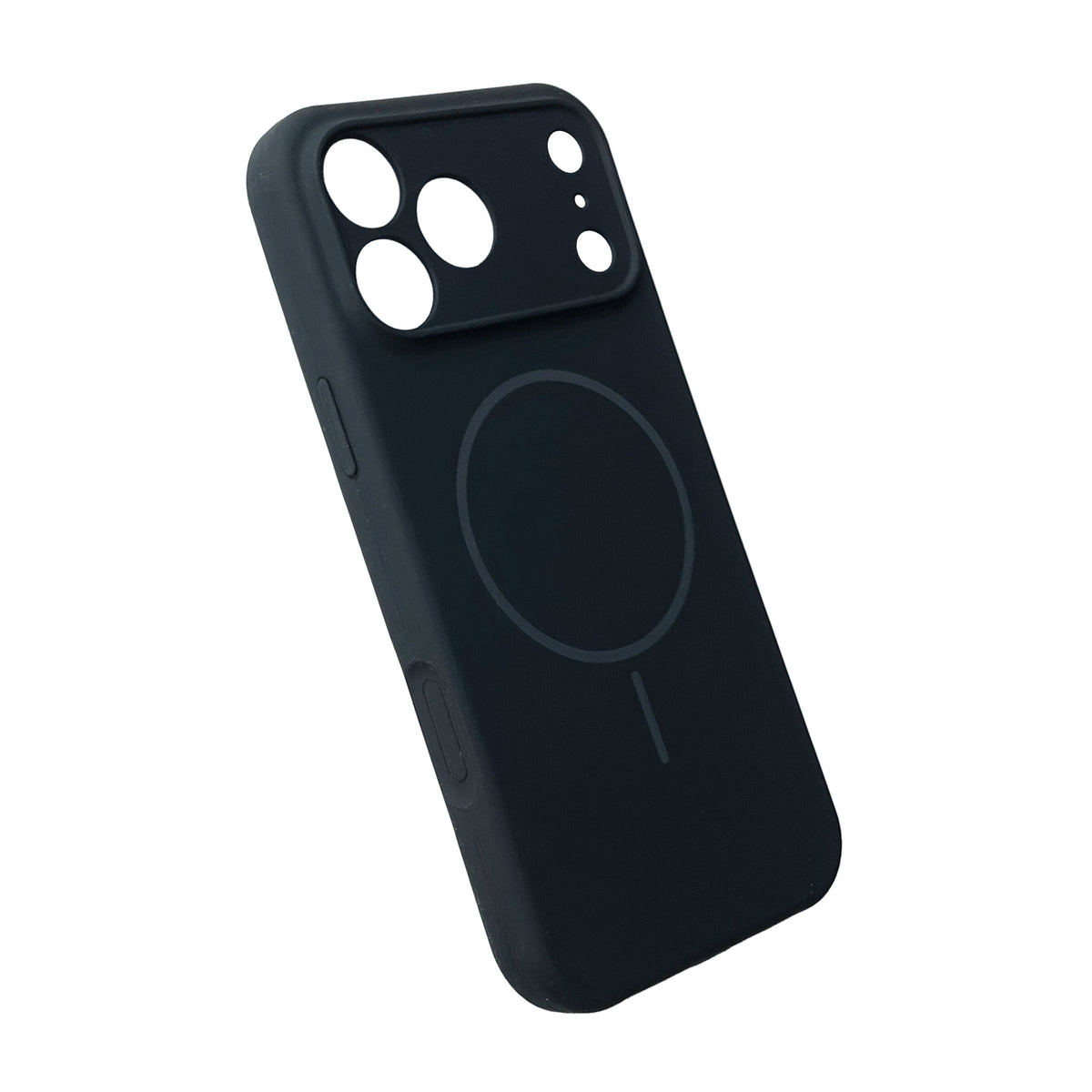 Apple iPhone 17 Pro Max Hoesje - Zwart - Magnetische Liquid Siliconen MagSafe Back Cover met Camerabescherming