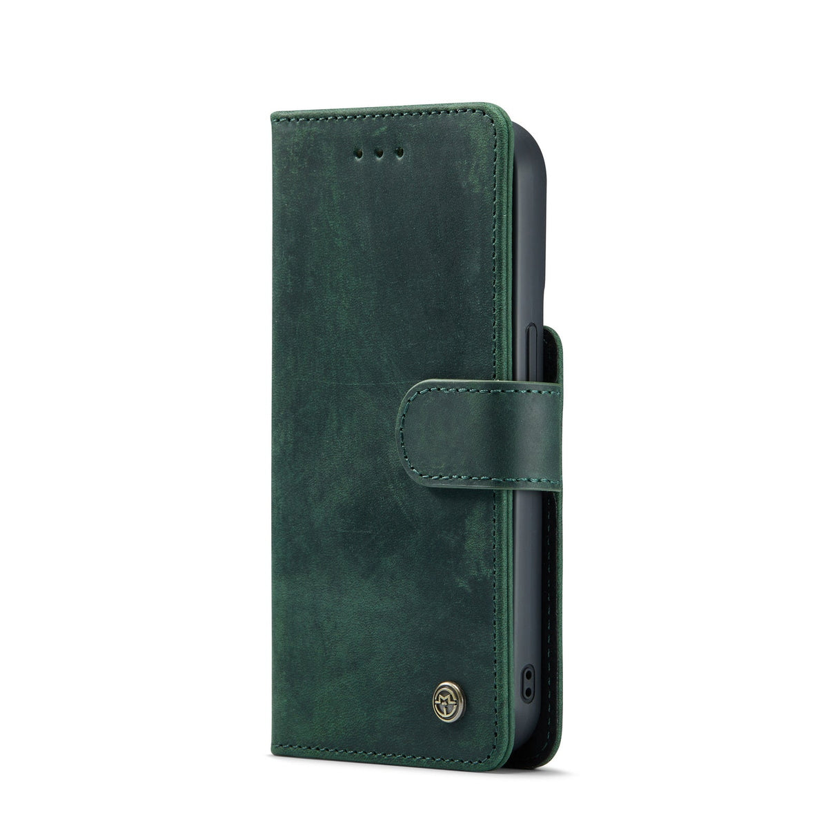 Apple iPhone 15 Plus Hülle - Emerald Green - Echtleder-2-in-1-MagSafe-Klapphülle mit Kartenfach