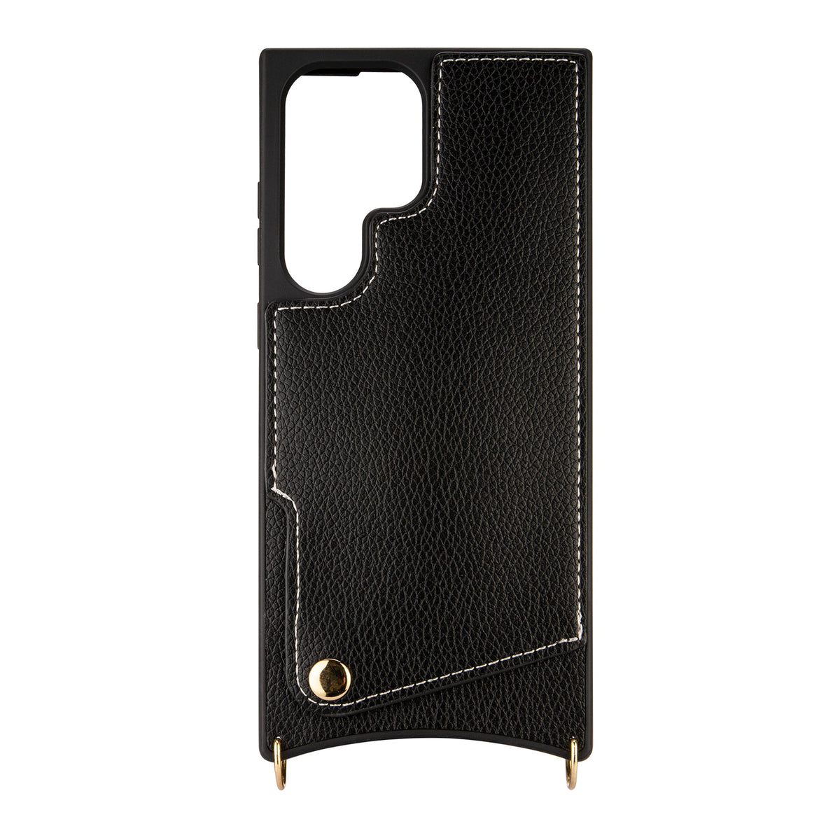 Samsung Galaxy S23 Ultra Hoesje - Zwart - Back Cover met Pols Bandje