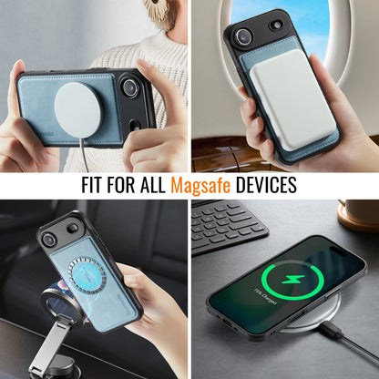 Apple iPhone Air Hoesje - Aqua Blue - MagSafe Back Cover met Pasjeshouder