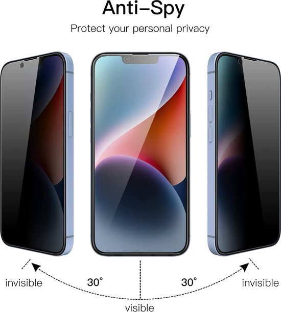 Apple iPhone 14 Screenprotector - Privacy - 2 Stuks