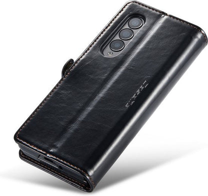 Samsung Galaxy Z Fold 4 Hoesje - Rustiek Charcoal Gray - Bookcase