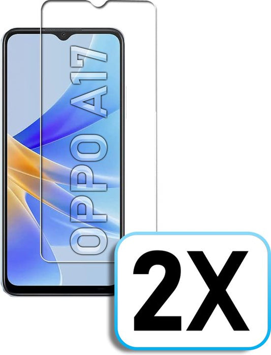 Oppo A17 Screenprotector - Tempered Glass - 2 Stuks