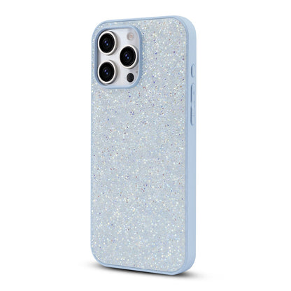 iPhone 16 Pro Hoesje - Blauw - Diamant Glitter Back Cover
