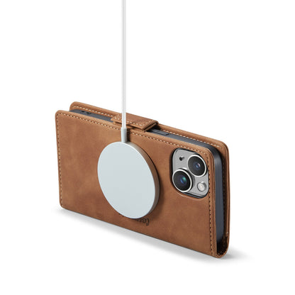 Apple iPhone 15 Plus Hoesje - Sienna Brown - Portemonnee MagSafe Bookcase