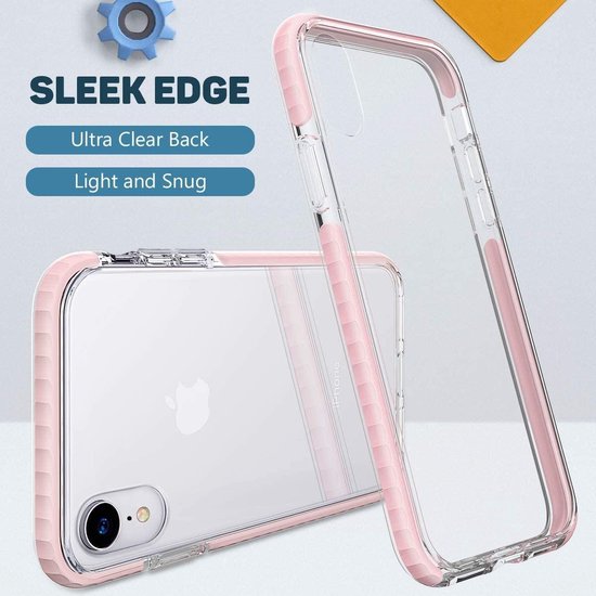 Apple iPhone XR Hoesje - Roze - Anti-Shock Back Cover