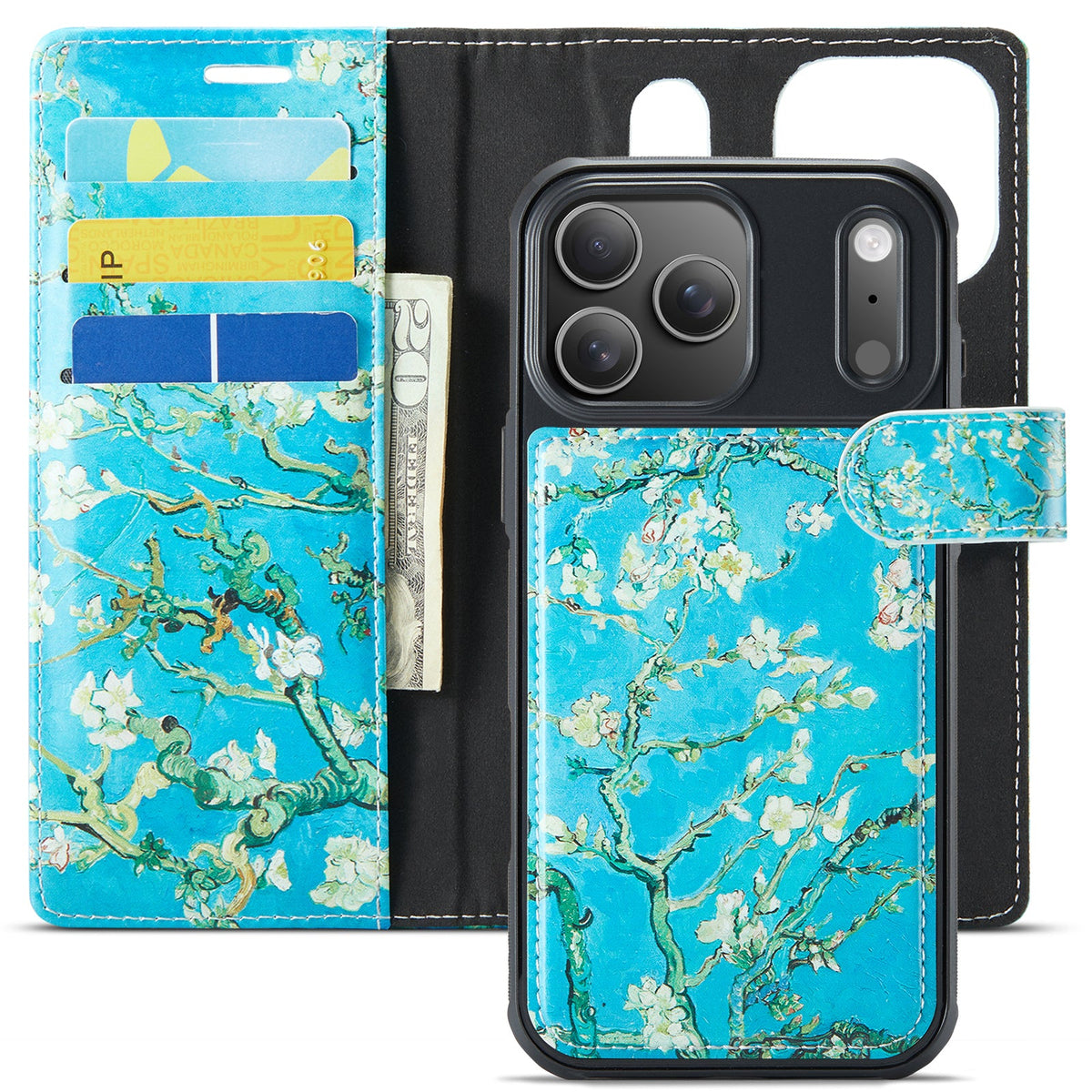 Apple iPhone 18 Pro Max Hoesje - Amandelbloesem - Kunst Print 2 in 1 MagSafe Bookcase