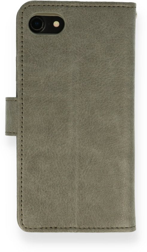 iPhone SE 2022 Hoesje - Grijs - Luxe Portemonnee Bookcase