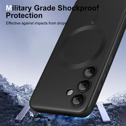 Samsung Galaxy S25 Plus Hoesje - Zwart - Matte Siliconen MagSafe Back Cover