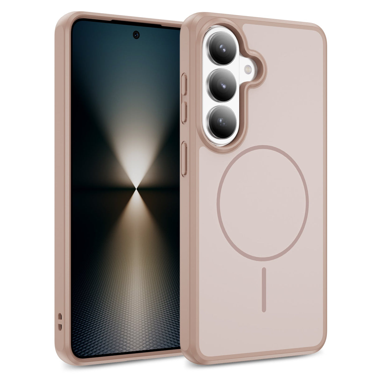 Samsung Galaxy A57 Hoesje - Bruin - Matte Siliconen MagSafe Back Cover