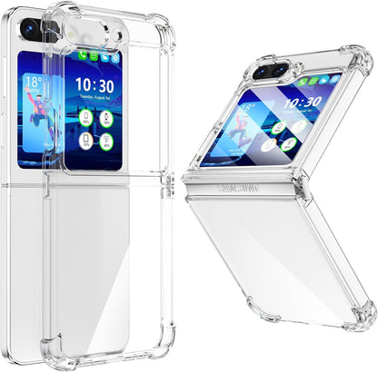 Samsung Galaxy Z Flip 6 Hoesje - Transparant - Anti-Shock Back Cover met Buckle Aansluiting