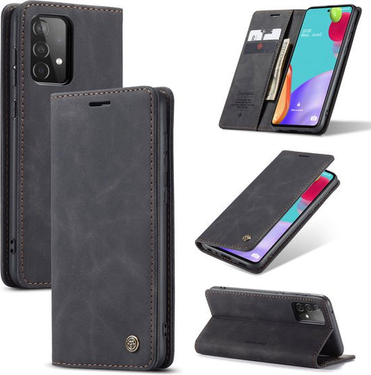 Samsung Galaxy A52 & A52S Hülle - Charcoal Gray - Klapphülle mit Kartenfach