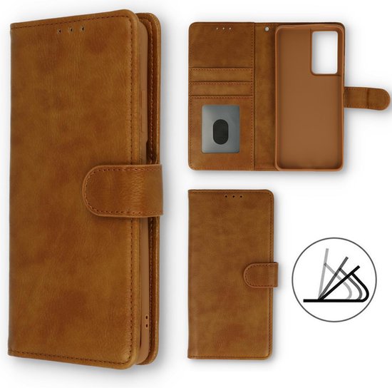Samsung Galaxy A72 Hoesje - Bruin - Luxe Bookcase