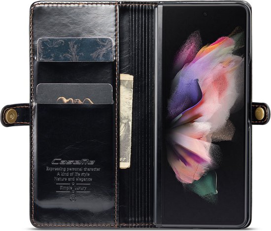 Samsung Galaxy Z Fold 3 Hoesje - Charcoal Gray - Dunne Bookcase