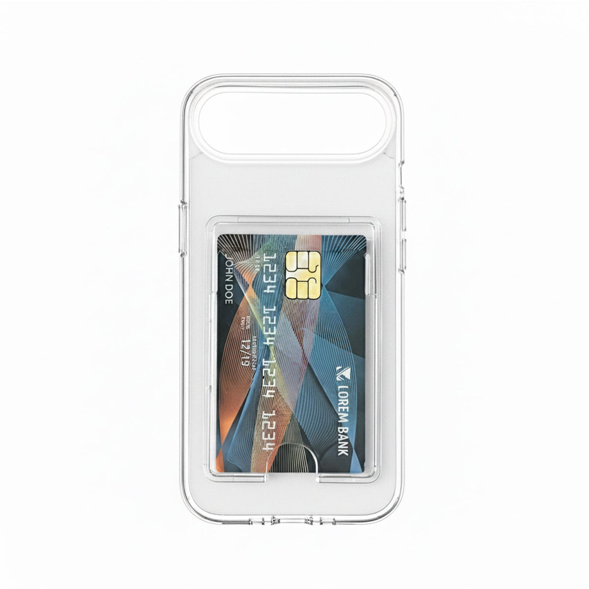 Apple iPhone Air Case - Clear with Card Holder - Anti-Shock MagSafe Back Cover with Card Holder