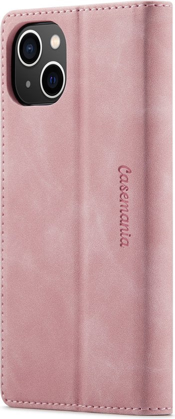Apple iPhone 13 Mini Hülle - Pale Pink - Schlanke Klapphülle mit Kartenfach