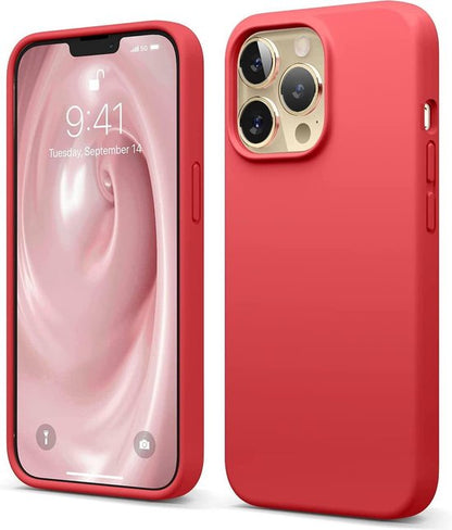 Apple iPhone 13 Pro Max Hoesje - Rood - Siliconen Back Cover