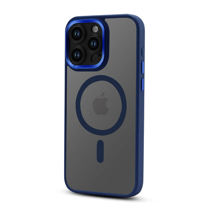 Apple iPhone 14 Pro Max Hoesje - Blauw - Bumper MagSafe Back Cover