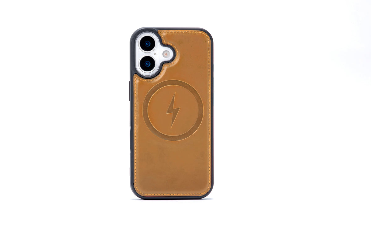Apple iPhone 17 Case - Sienna Brown - Genuine Leather MagSafe Wallet Case