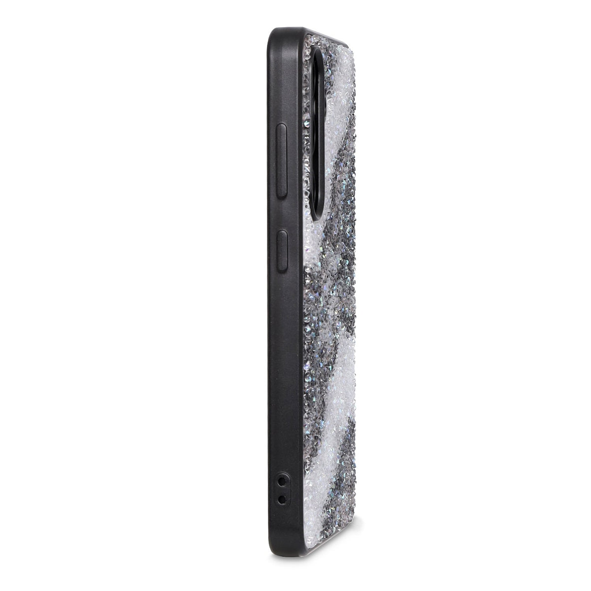 Samsung Galaxy S23 Hoesje - Zwart - Diamant Marmer Glitter Back Cover