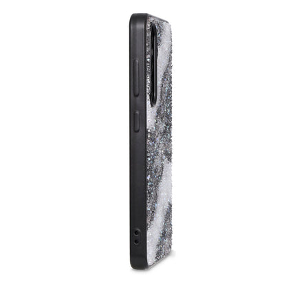 Samsung Galaxy S23 Hoesje - Zwart - Diamant Marmer Glitter Back Cover