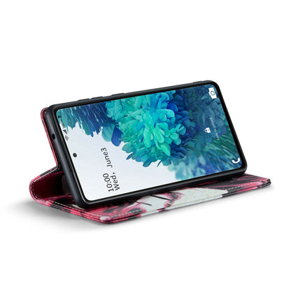 Samsung Galaxy S21 FE Hoesje - Red Rhodonite - Marmer Portemonnee Bookcase