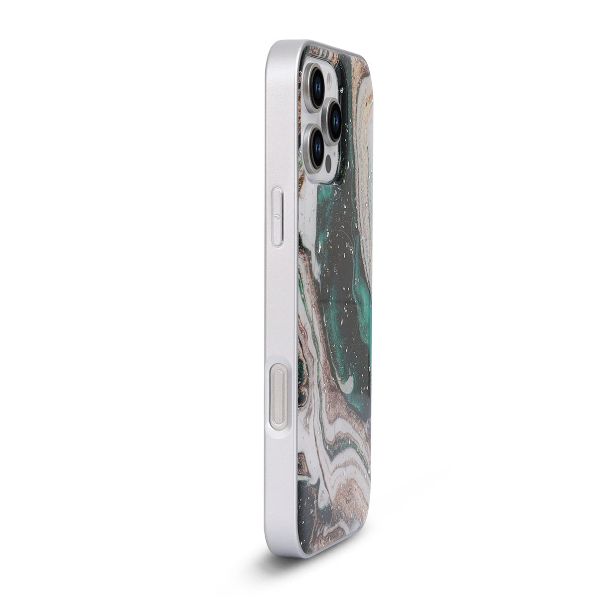 Apple iPhone 16 Pro Hoesje - Groen - Marmer MagSafe Back Cover
