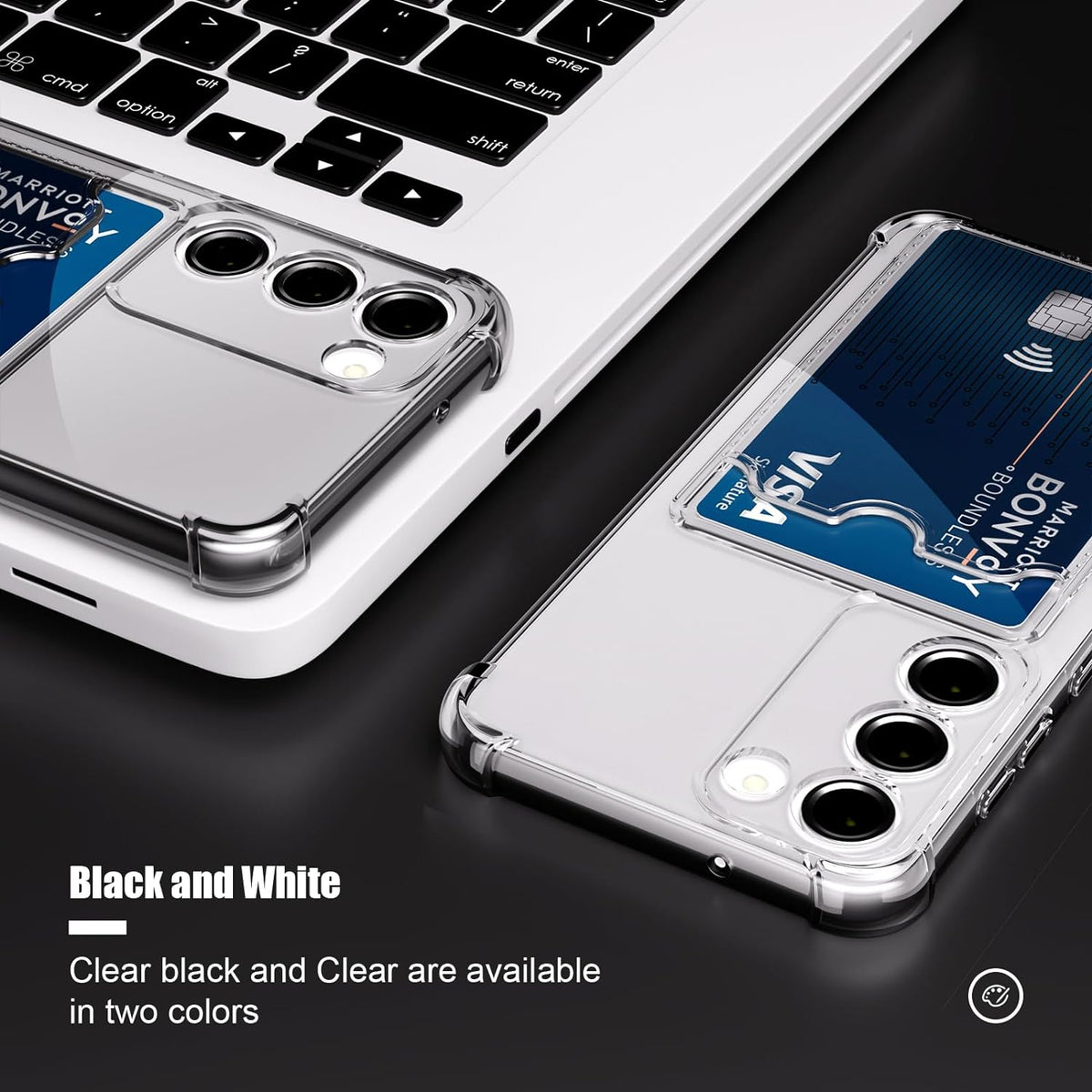 Samsung Galaxy A17 Case - Clear - Shockproof Back Cover with Card Holder