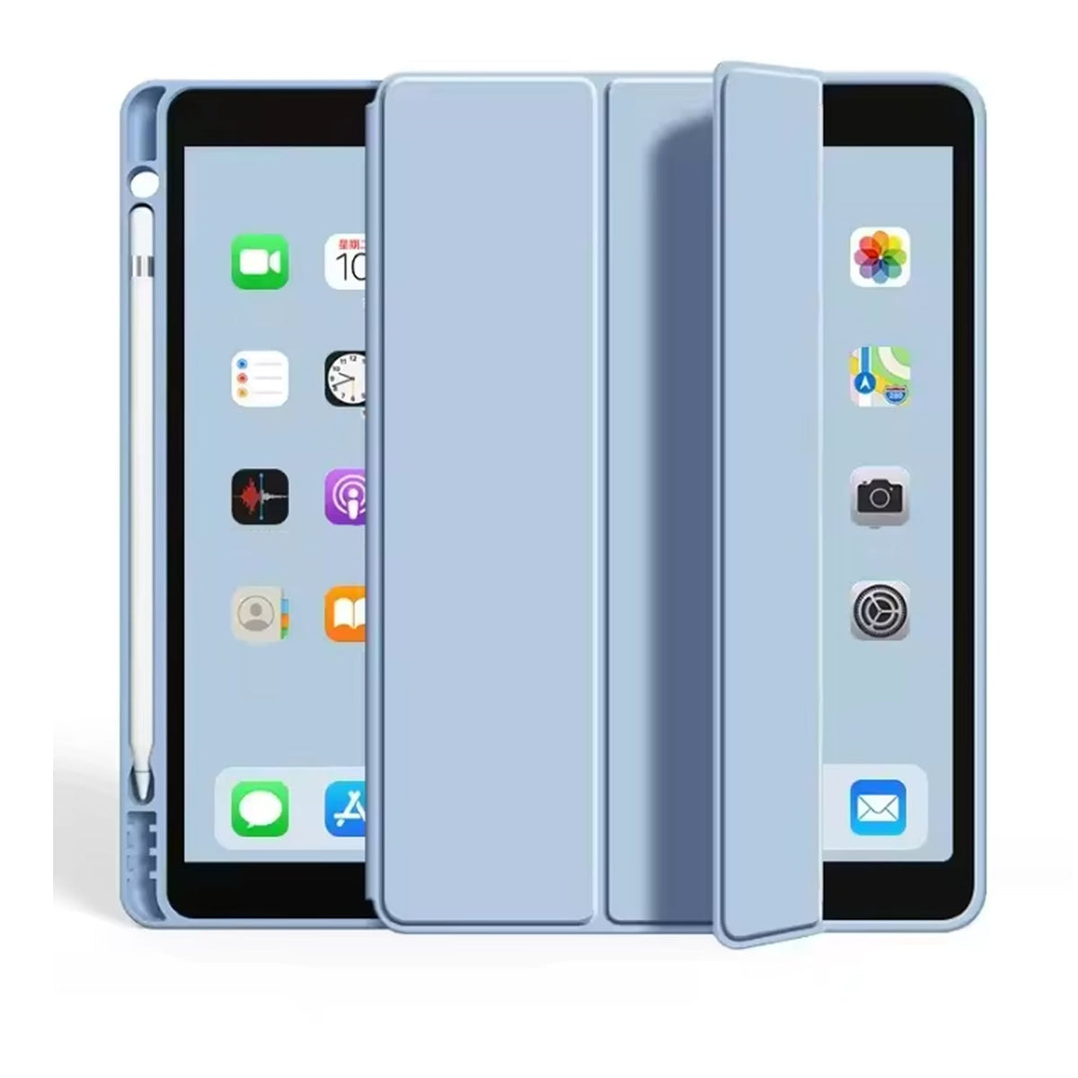 Apple iPad 7 10.2 (2019) Tablethoes - Licht Blauw - Smart Cover