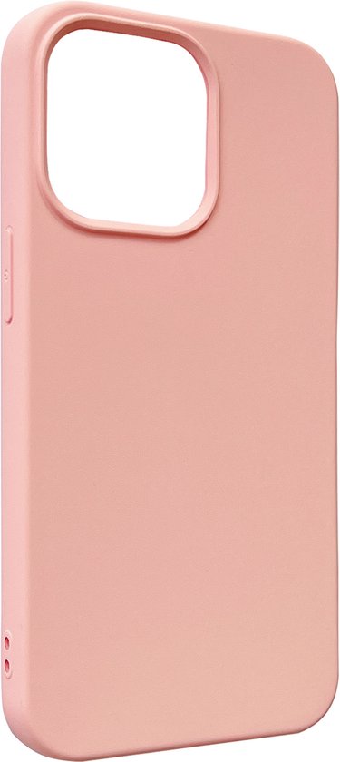 Apple iPhone 13 Pro Hoesje - Roze - Matte Siliconen Back Cover