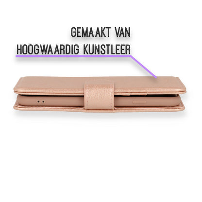 Oppo A52 & Oppo A72 Hoesje - Rosegoud - Luxe Bookcase