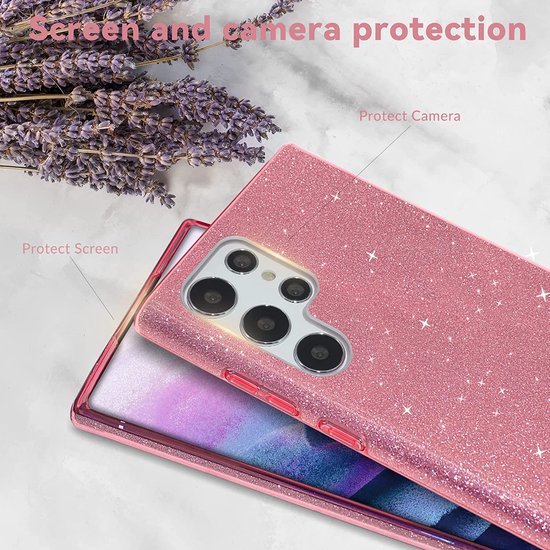 Samsung Galaxy S24 Ultra Case - Pink - Glitter Back Cover