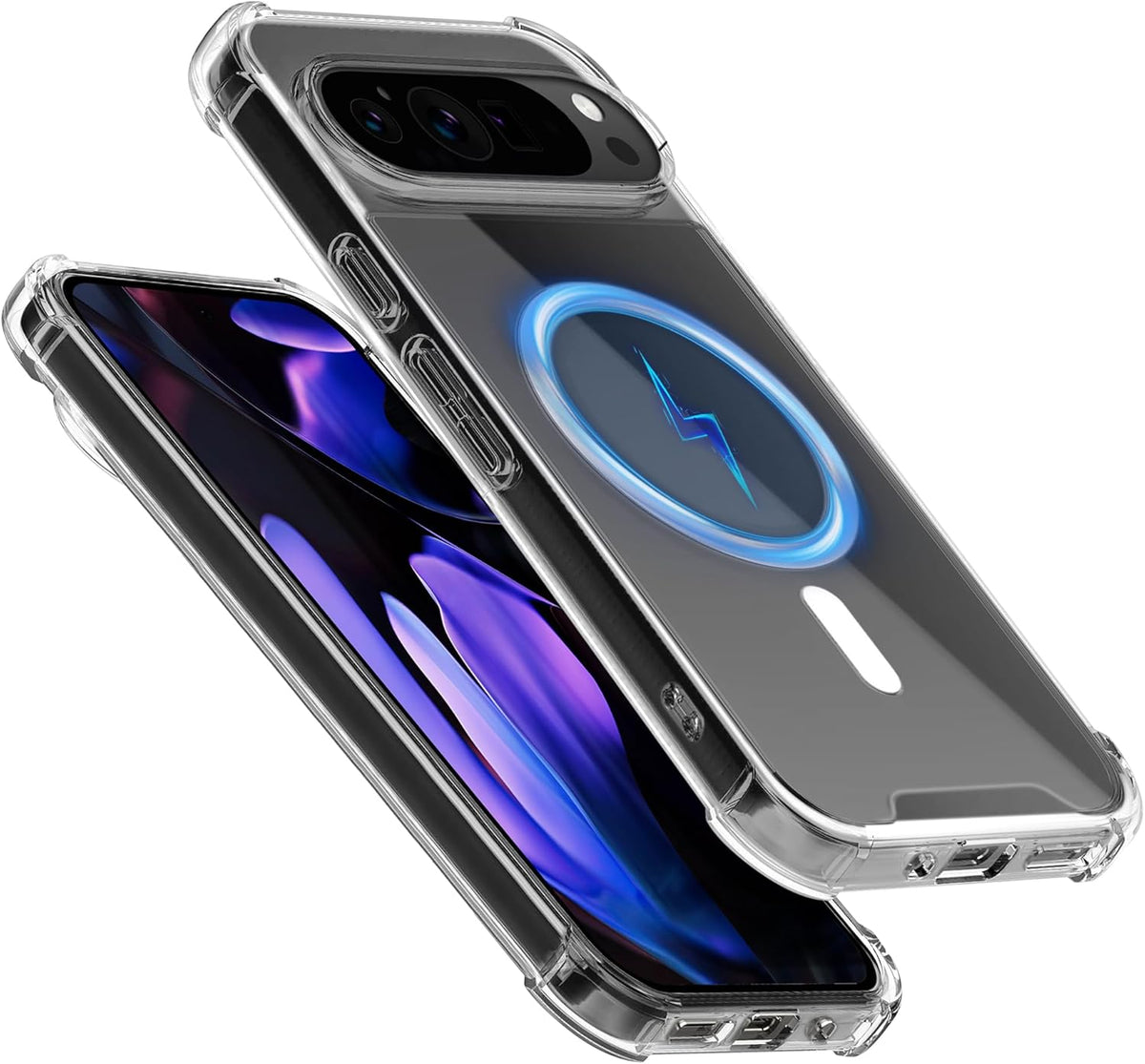 Google Pixel 9 Pro XL Hoesje - Transparant - Anti-Shock MagSafe Back Cover