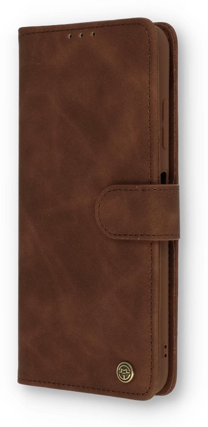 Samsung Galaxy S21 FE Hoesje - Chocolate Brown - Luxe Bookcase