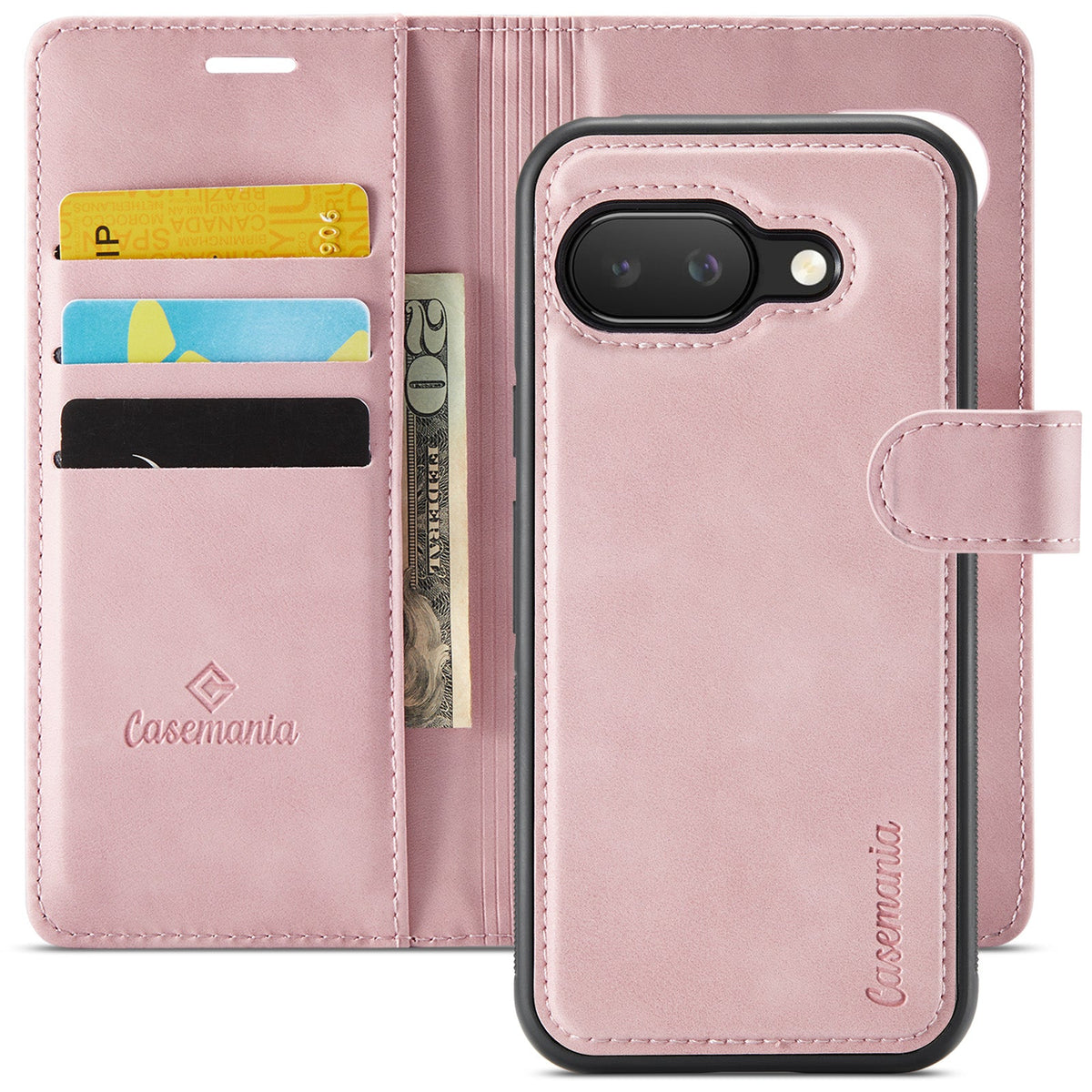 Google Pixel 9a Hoesje - Pale Pink - 2 in 1 MagSafe Bookcase