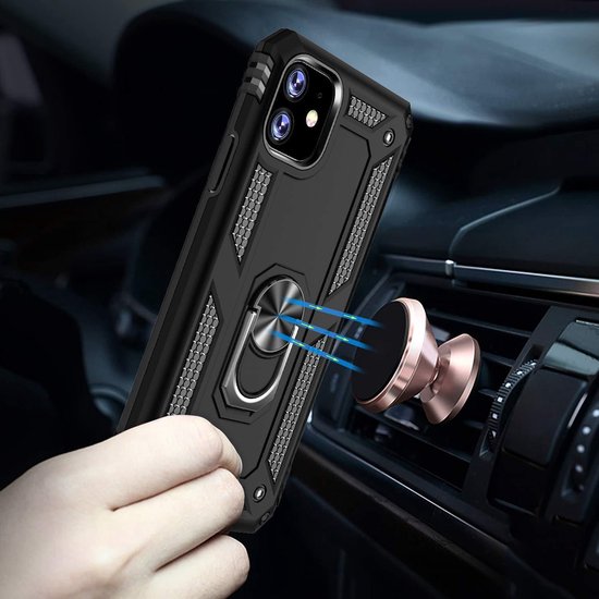 Apple iPhone 11 Case - Black - Armor Kickstand Back Cover