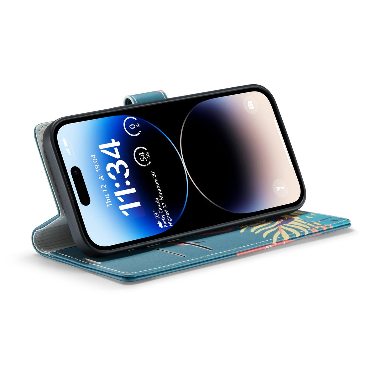 Apple iPhone 14 Pro Max Hoesje - Tropica - Print Bookcase