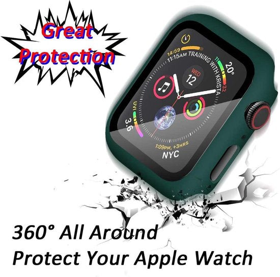 Apple Watch Series 3 (42 mm) Smartwatch Screenprotector - Tempered Glass Groen - 1 Stuk
